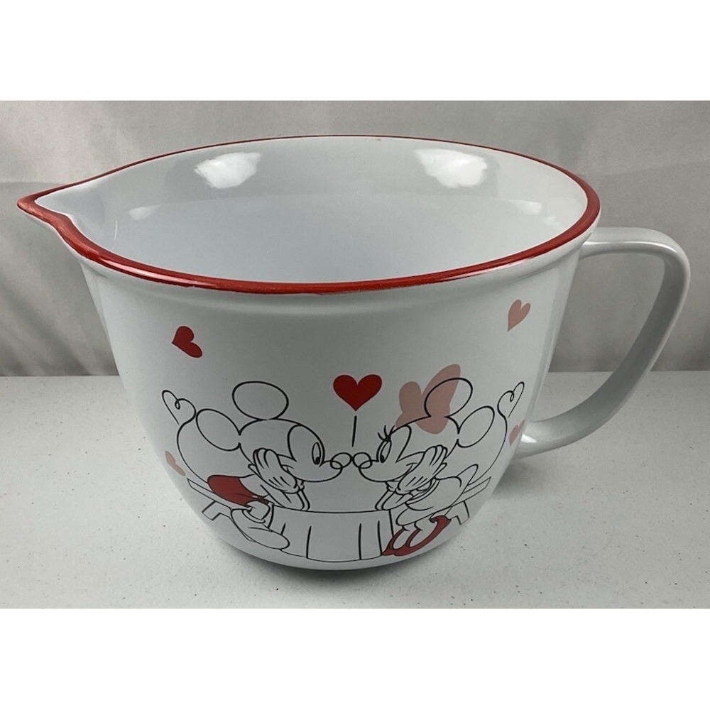 Disney Mickey & Minnie Mouse Mixing Bowl Valentines Day Love Hearts Large